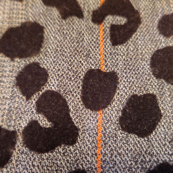 VTG Brown Leopard Velvet Textured High Waist Midi Pencil Skirt Size 6 - Picture 3 of 14